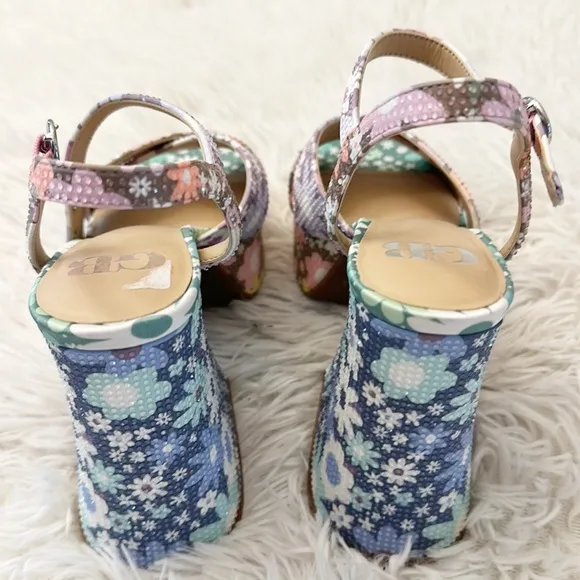 NEW Gianni Bini Daisy Multi Platform Heel Sandals women size 6.5