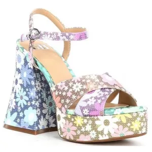 NEW Gianni Bini Daisy Multi Platform Heel Sandals women size 6.5