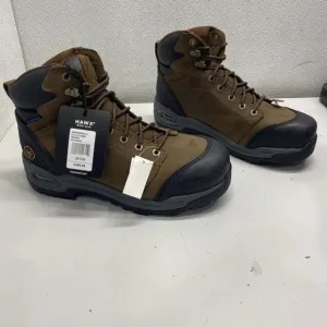 NEW Hawx Lace-To-Toe Waterproof Work Boots Brown Men’s Size 10.5