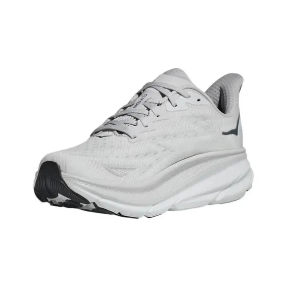 NEW HOKA men's clifton 9 shoes in nimbus cloud/steel wool