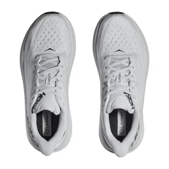 NEW HOKA men's clifton 9 shoes in nimbus cloud/steel wool