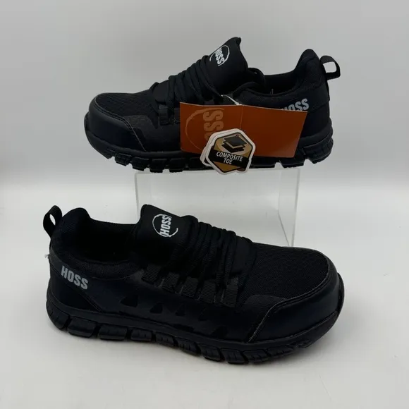 NEW HOSS Sparks SD Black Composite Toe Shoes US Men's 7.5 Wide
