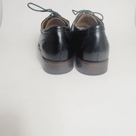 NEW Johnston &amp; Murphy Mason Plain Toe Men's Black Leather Dress Shoes Size 8