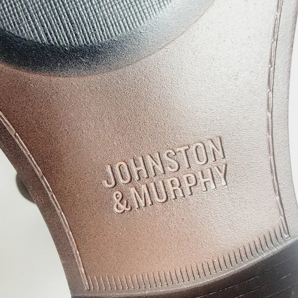 NEW Johnston &amp; Murphy Mason Plain Toe Men's Black Leather Dress Shoes Size 8