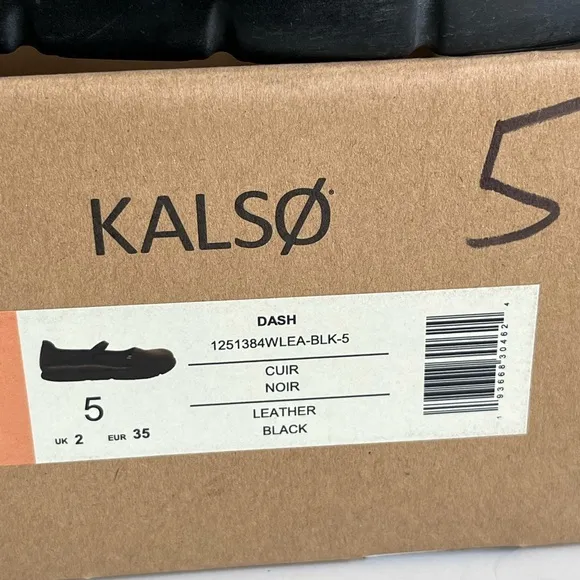 NEW Kalso Earth Dash Mary Jane Black Shoes Negative Heel Size 5