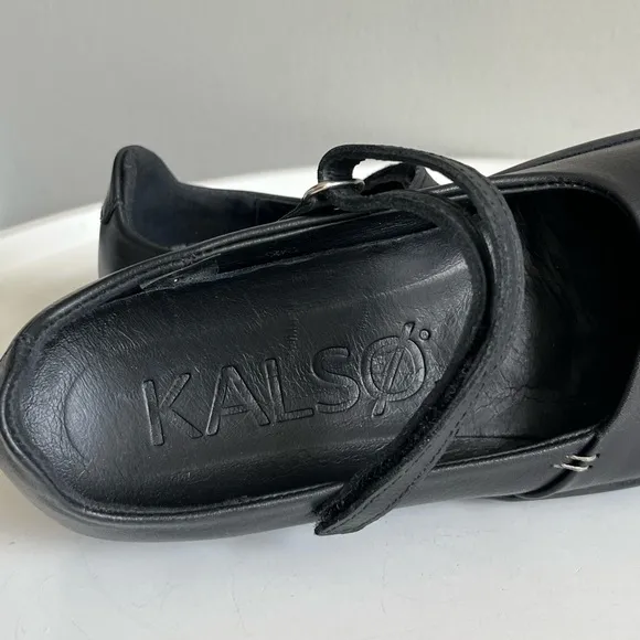 NEW Kalso Earth Dash Mary Jane Black Shoes Negative Heel Size 5