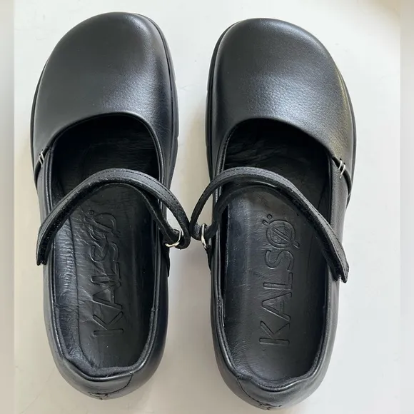NEW Kalso Earth Dash Mary Jane Black Shoes Negative Heel Size 5