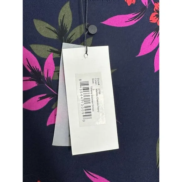 NEW Leota Curve Tiffany Dolman Sleeve Dress Malibu Classic Navy Size Large