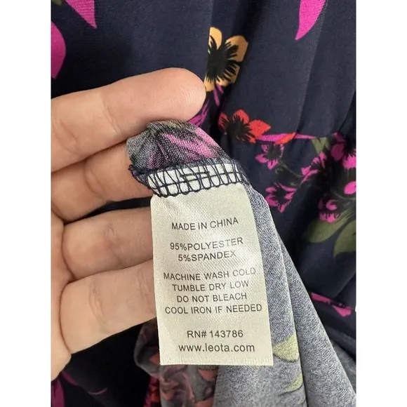 NEW Leota Curve Tiffany Dolman Sleeve Dress Malibu Classic Navy Size Large
