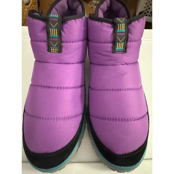 NEW L.L. Bean Mens Purple Mountain Classic Quilted Boots Sz. 8 M Grey Teal Black