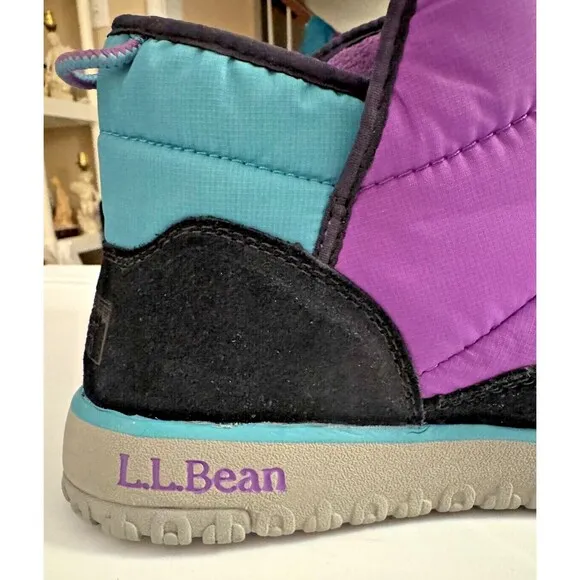 NEW L.L. Bean Mens Purple Mountain Classic Quilted Boots Sz. 8 M Grey Teal Black