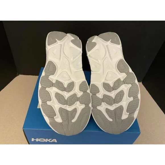 New! Mens Hoka One One Clifton 10 X-Wide Grey Running Shoes. Size 10-4E Wide.