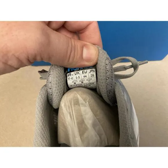 New! Mens Hoka One One Clifton 10 X-Wide Grey Running Shoes. Size 10-4E Wide.