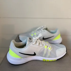NEW Mens NIKE FLEX CONTROL 4 Spruce Aura Volt White Black MESH Workout Shoes
