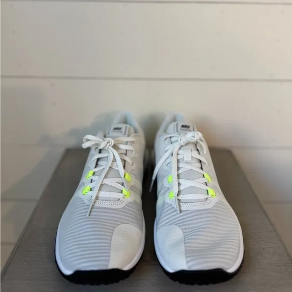 NEW Mens NIKE FLEX CONTROL 4 Spruce Aura Volt White Black MESH Workout Shoes