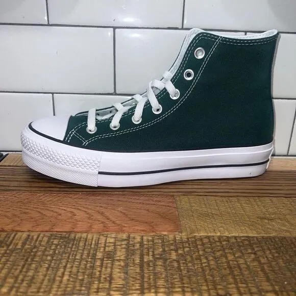 New Men’s Converse CTAS Lift Hi Platform Midnight Clover Green A09987C Size 8.5
