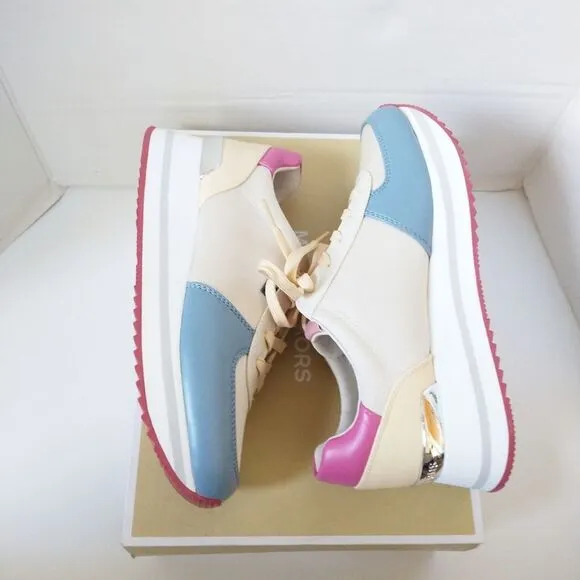 New! MICHAEL KORS Women's Monique Colorblock Trainers Platform Sneakers Shoes
