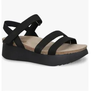 NEW Munro Women's Black Strappy Juniper Sandals Shoes / Sz 6.5 Wide