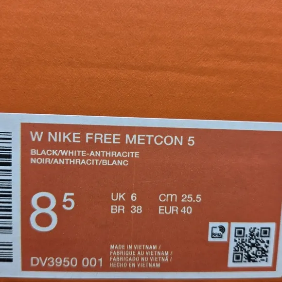 New Nike Free Metcon 5 Black Anthracite Women's Workout Shoes Size 8.5