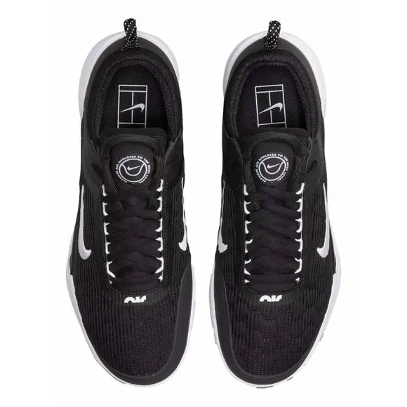 NEW NIKE men's court zoom nxt shoes in black/white