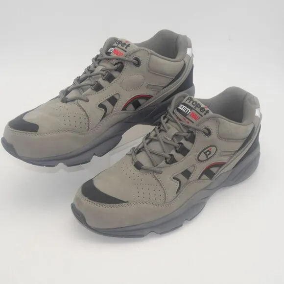 NEW Propet Men's 10.5 D Stability Walker Sneaker Shoes Gray Wide M2034