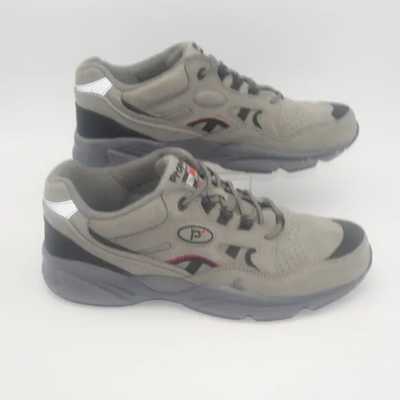 NEW Propet Men's 10.5 D Stability Walker Sneaker Shoes Gray Wide M2034