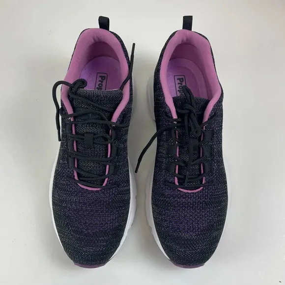 NEW Propet Sneakers Womens 12 Black Berry Stability Fly Athletic Shoes