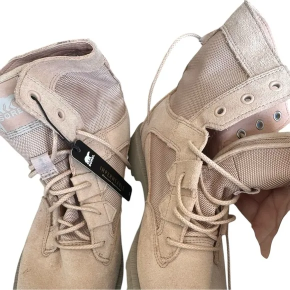 New! Sorel Women's OTM Caribou Waterproof Suede Boots Tan