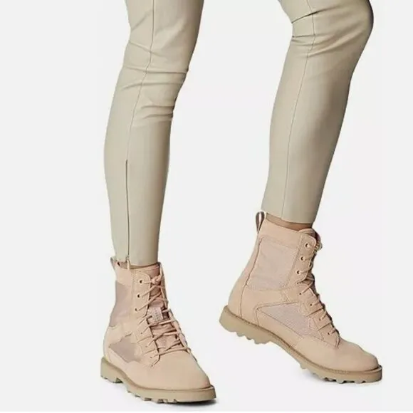 New! Sorel Women's OTM Caribou Waterproof Suede Boots Tan