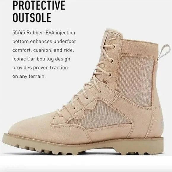 New! Sorel Women's OTM Caribou Waterproof Suede Boots Tan