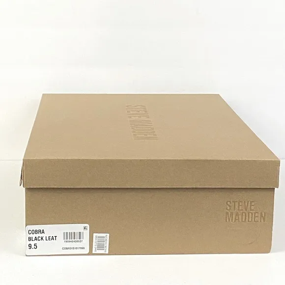 NEW STEVE MADDEN COBRA PLATFORM BLACK LEATHER BOOTS