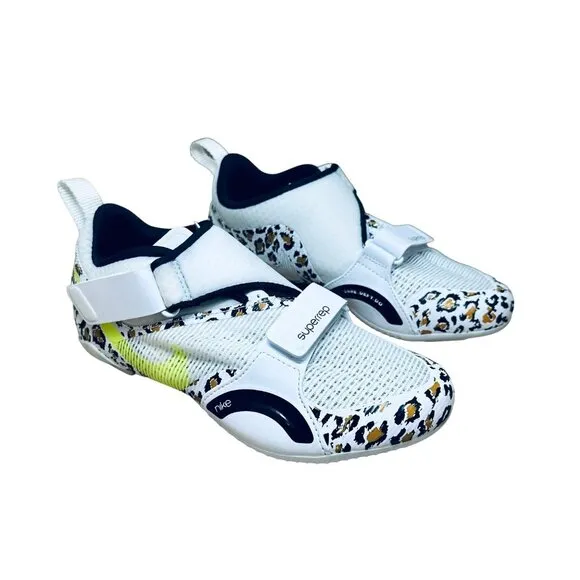🚲New Sz 7 Women's Nike SuperRep Cycle Spinning Cycling Shoes Leopard CJ0775-177
