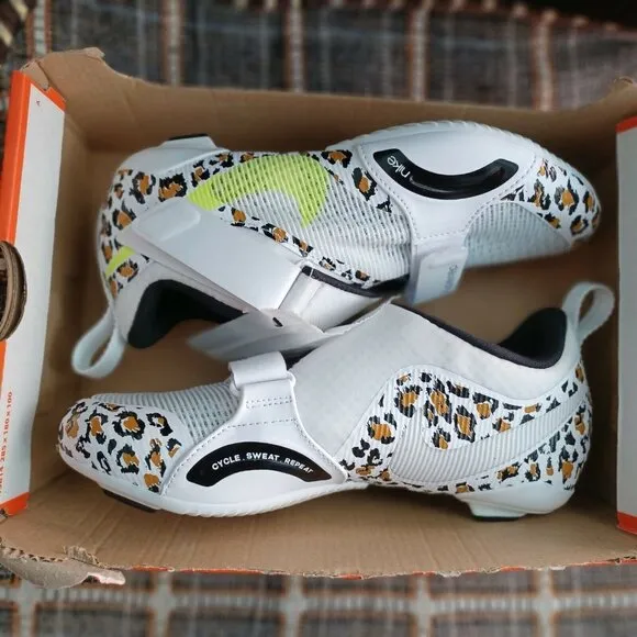 🚲New Sz 7 Women's Nike SuperRep Cycle Spinning Cycling Shoes Leopard CJ0775-177