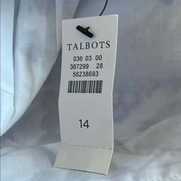 NEW! TALBOTS MODERN TILES POPLIN FIT &amp; FLARE MAXI DRESS
