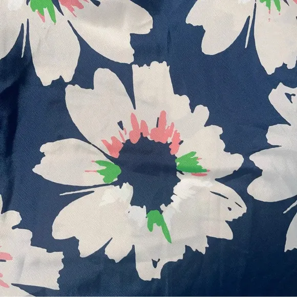 NEW! Ted Baker Modern Chic Daysiah Floral Midi Flare Dress Puff Sleeve Navy 2
