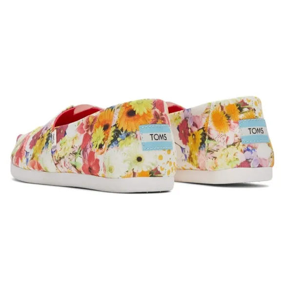 NEW Toms Womens Alpargata Floral Collage Shoes