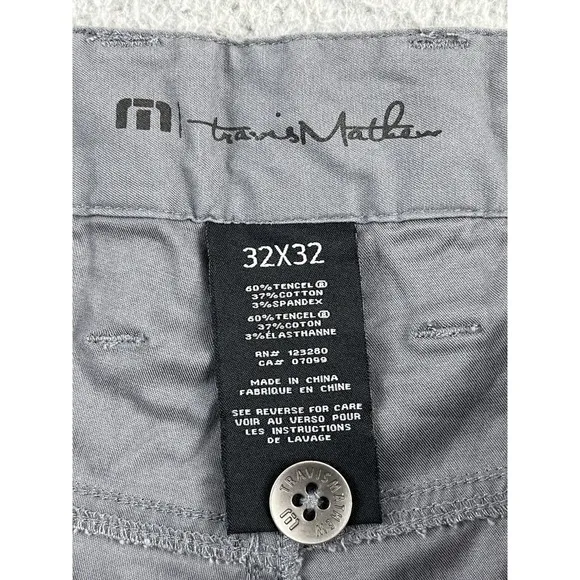 NEW Travis Mathew Pants Mens 32 x 32 The Trifecta Gray  Castlerock Lightweight