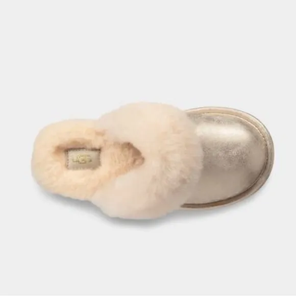 NEW UGG KIDS COZY II METALLIC GOLD