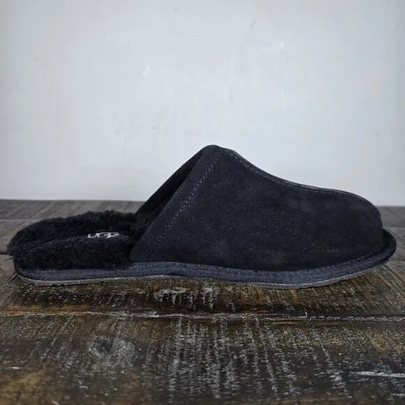 NEW UGG Pearle Scuff Womens Size 8 Slip On Mules Fluffy Slippers Shoes Black