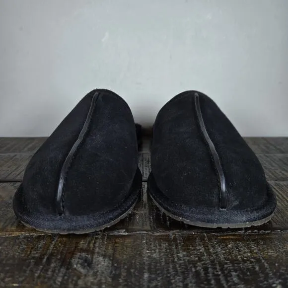 NEW UGG Pearle Scuff Womens Size 8 Slip On Mules Fluffy Slippers Shoes Black