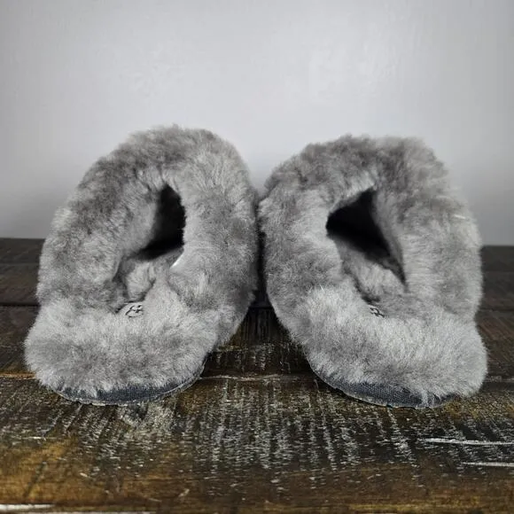 NEW UGG Scuffette II Womens Size 7 Slip On Mules Fluffy Slippers Shoes Black