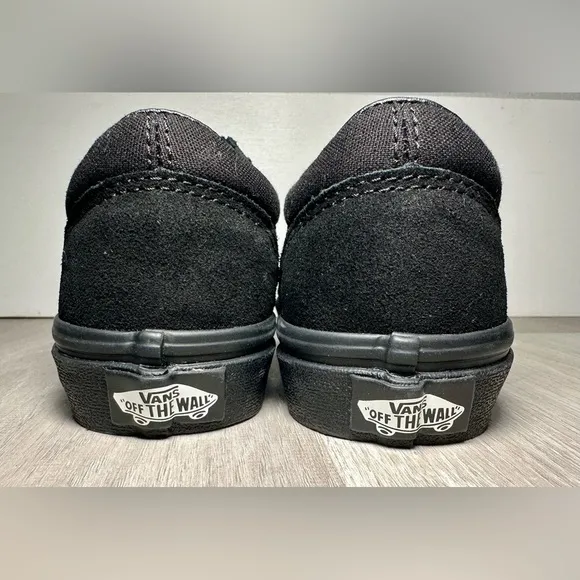 New Unisex kids  All Black Old Skool Platform Canvas Suede Walking Shoes US 13.5