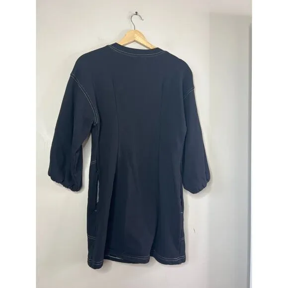 NEW Velvet by Graham &amp; Spencer Long Balloon Sleeves Jensen Mini Dress Black
