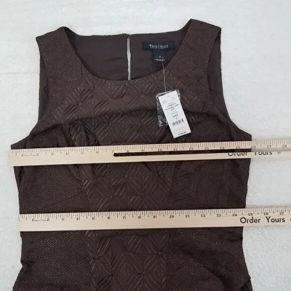NEW WHBM White House Black Market 0 Embroidered Sleeveless Mini Sheath Dress