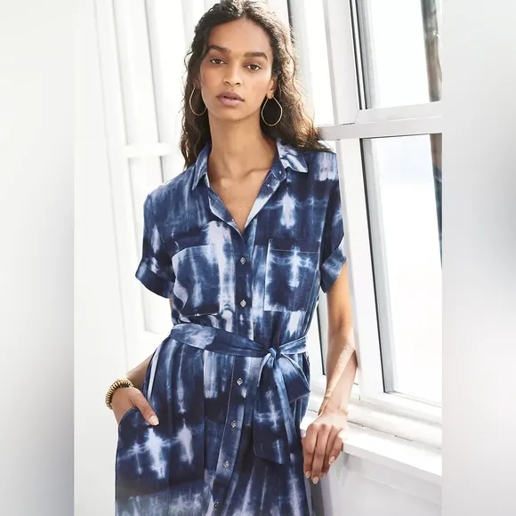 New Women’s Maeve Tereza Midi Shirtdress By Anthropologie!!🔥🔥🔥