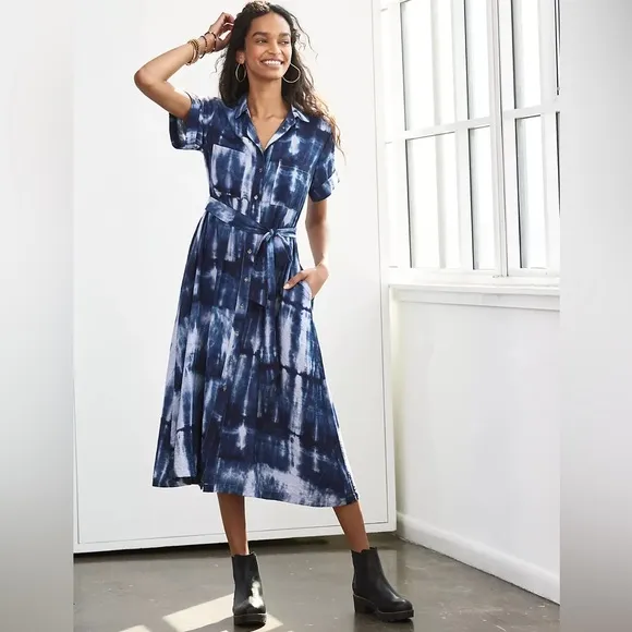 New Women’s Maeve Tereza Midi Shirtdress By Anthropologie!!🔥🔥🔥