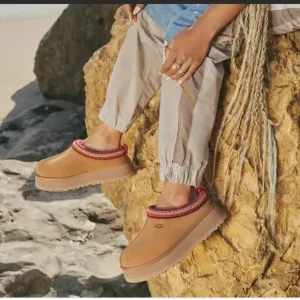New Women's UGG Brand Platform Tazz Slipper Sandals Shoes Chestnut