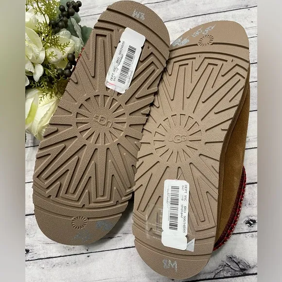 New Women's UGG Brand Platform Tazz Slipper Sandals Shoes Chestnut