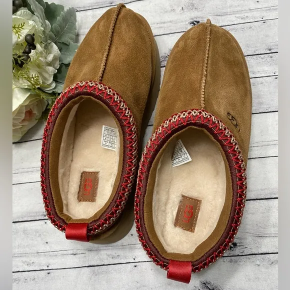 New Women's UGG Brand Platform Tazz Slipper Sandals Shoes Chestnut