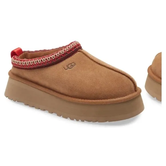 New Women's UGG Brand Platform Tazz Slipper Sandals Shoes Chestnut